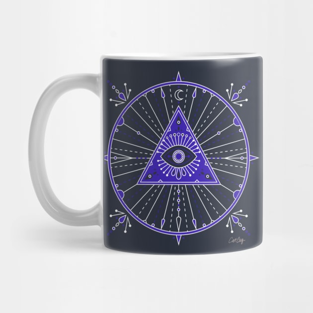 Navy Evil Eye Mandala by CatCoq